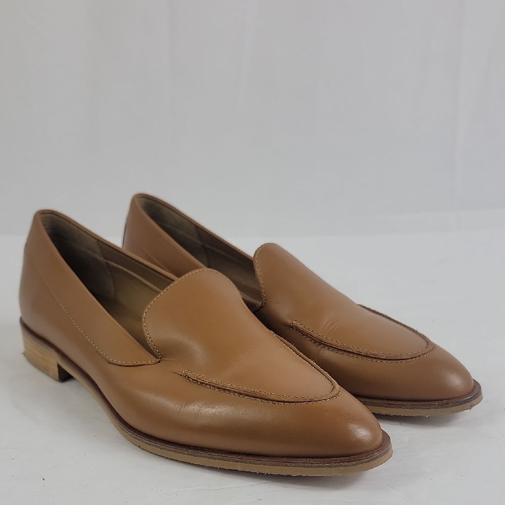 Everlane Tan Leather Slip-On Loafers